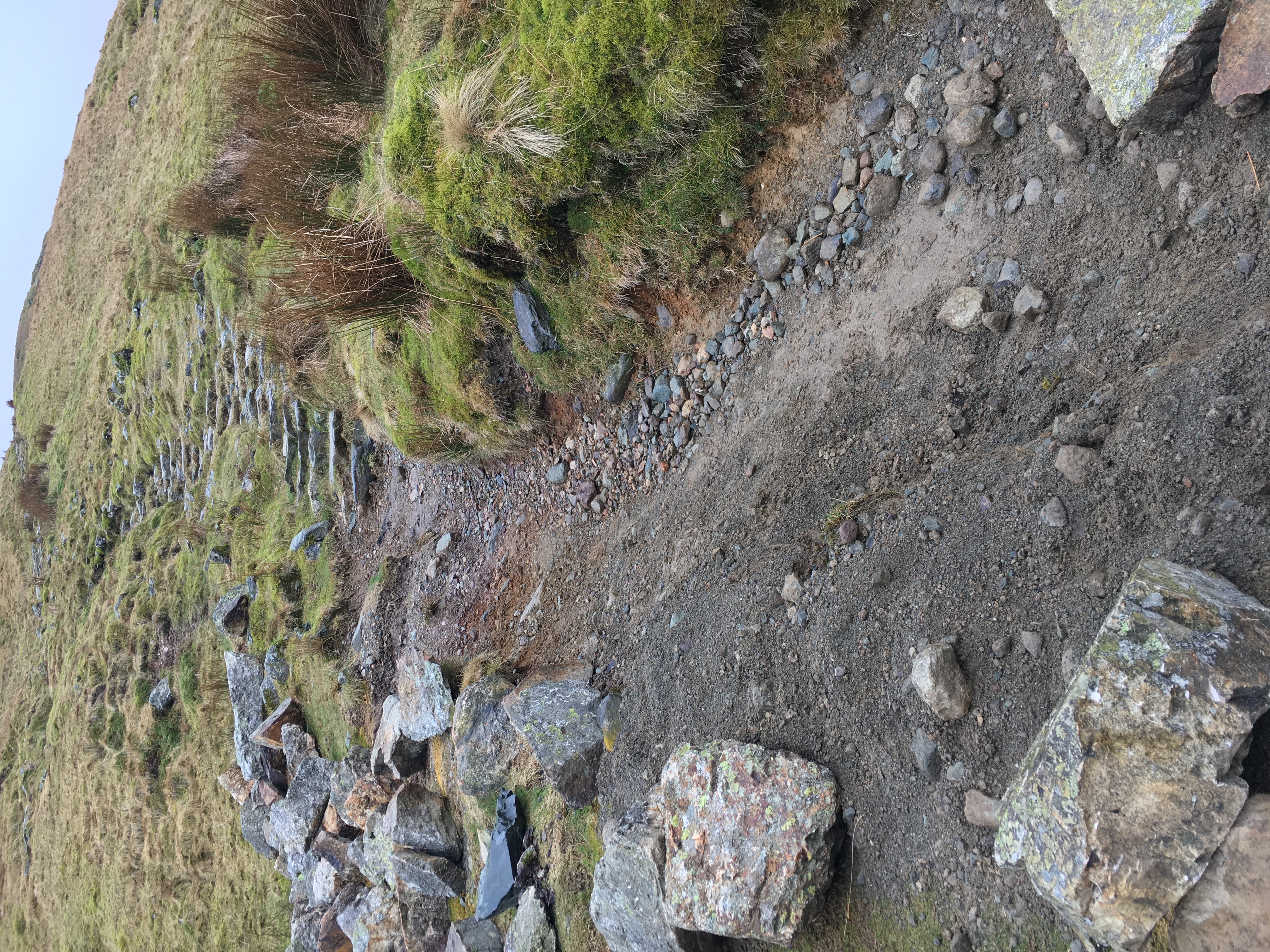 Red Tarn path erosion before fixing 2021