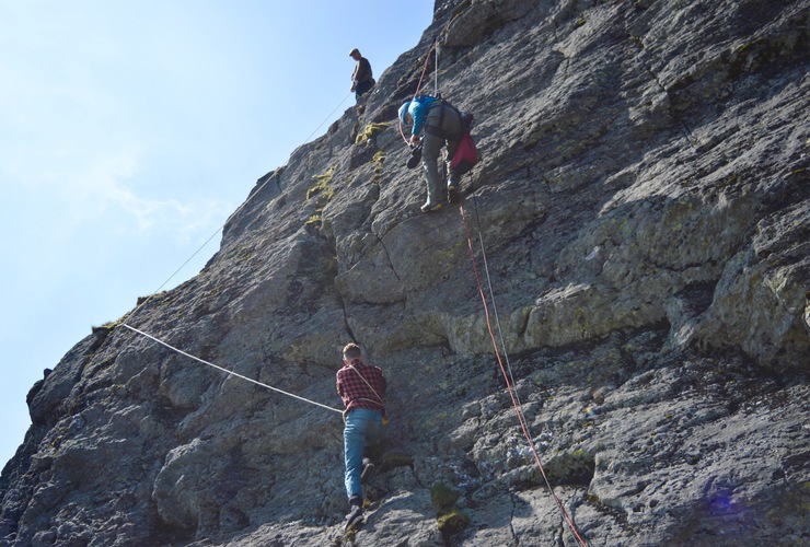 Final Ascent - Nathan filming on the Cobbler