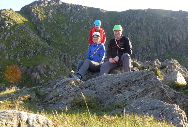 At the top of Pillar rock