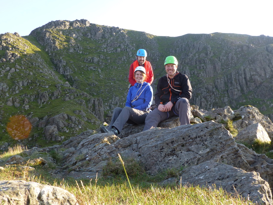 At the top of Pillar rock