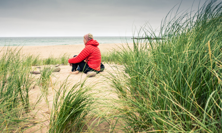 Helen Mort at Sandwood - dunes