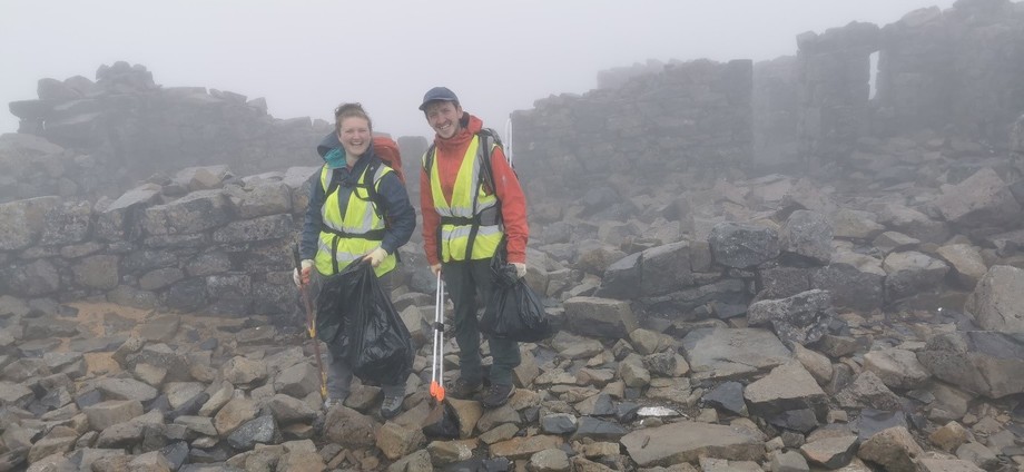 Ben Nevis litter pick in mist