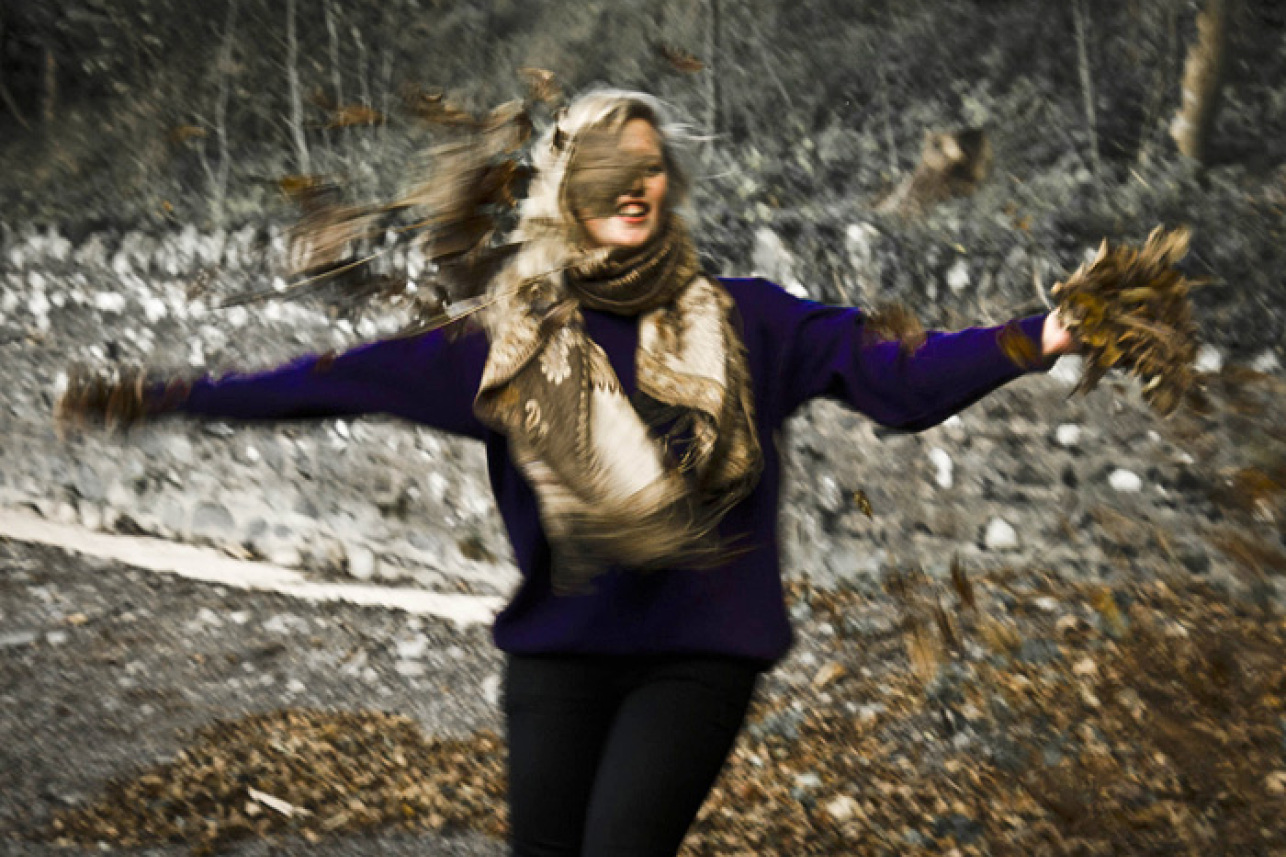Girl leaves web