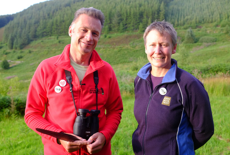 Chris Packham and Karen Purvis at Glenlude - Bioblitz 2018