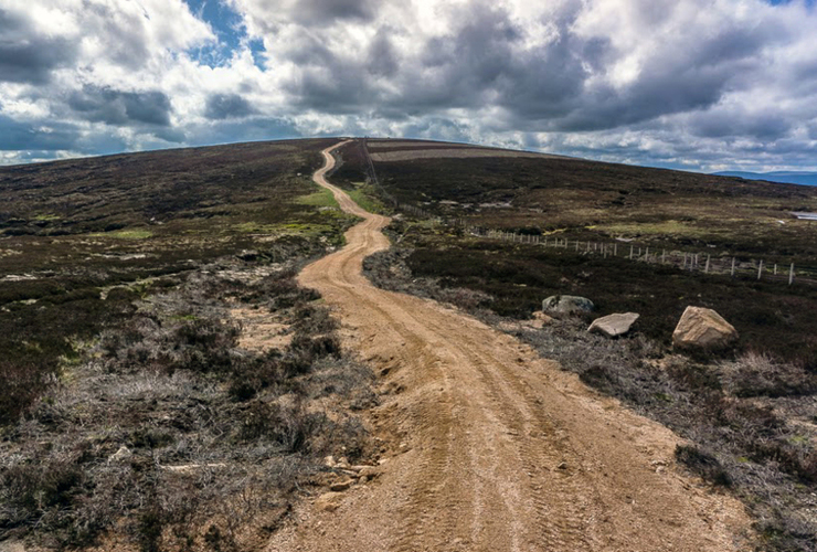 Hill track over a grouse moor