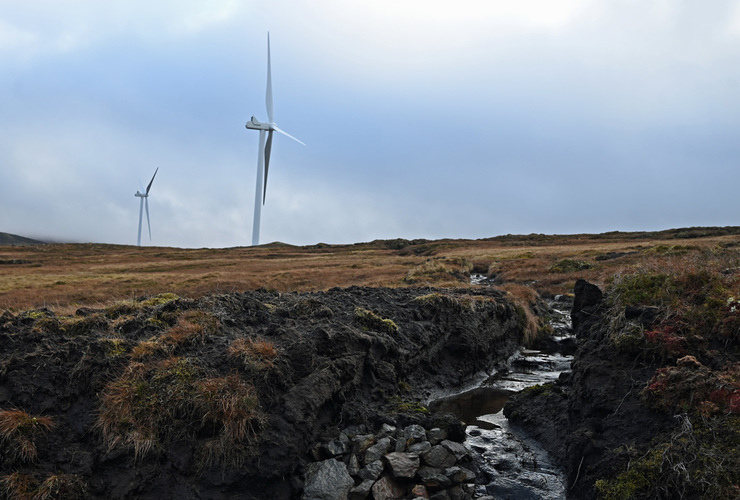 Turbines and peat at Stronelairg Nov 2020