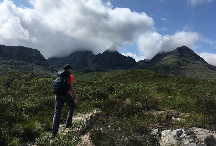 Walker at Bla Bheinn