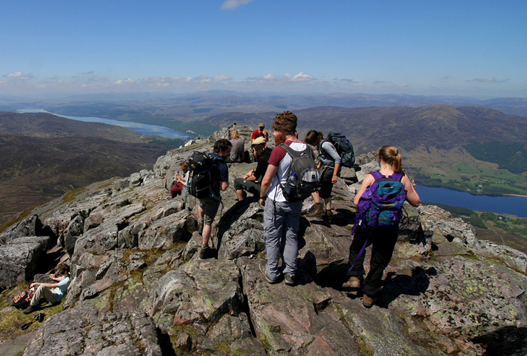 People on the summit of Schiehalion