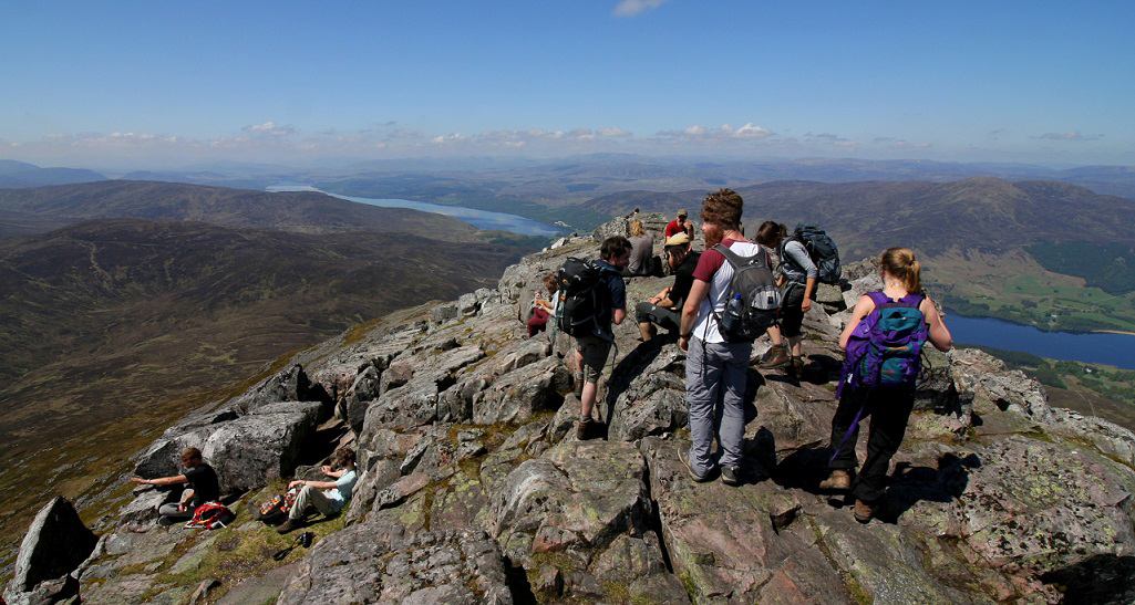 People on the summit of Schiehalion