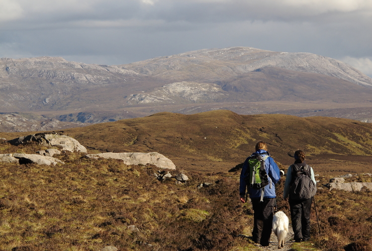 Hikers on Quinag