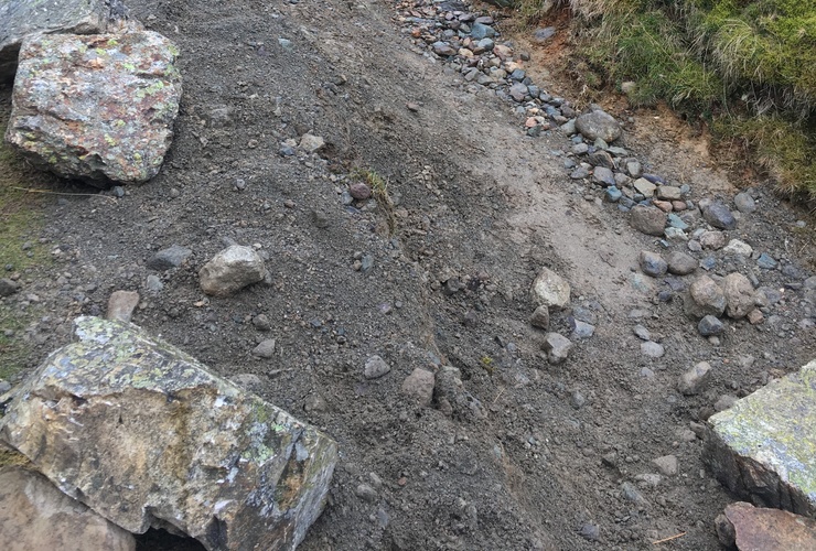 Red Tarn path erosion before fixing 2021