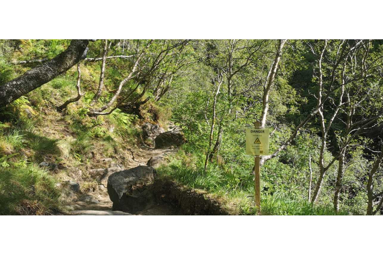 Steall Falls path damage 3