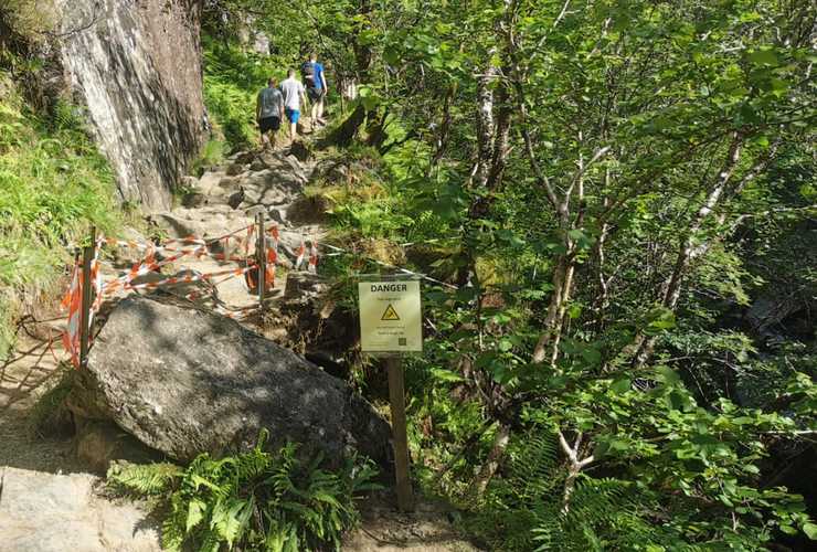 Steall Falls path damage 1