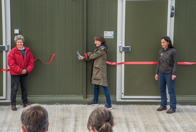 Maree Todd MSP cuts ribbon on new Assynt Community Larder - Chris Puddephatt