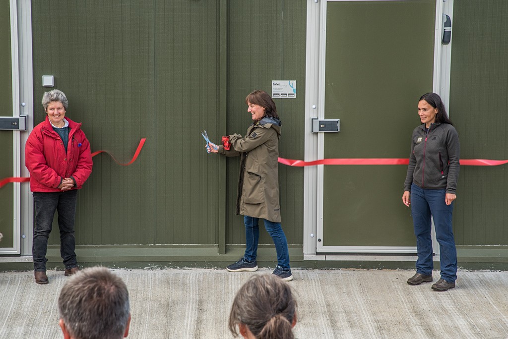 Maree Todd MSP cuts ribbon on new Assynt Community Larder - Chris Puddephatt