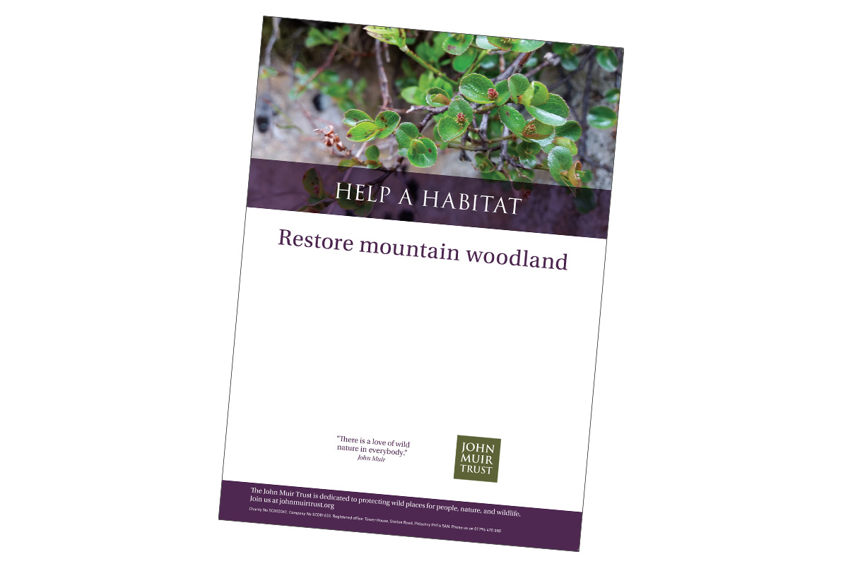 Help a Habitat - Mountain Woodland certificate - small