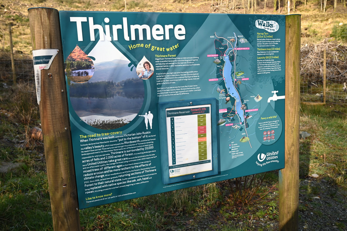 Thirlmere interpretation sign