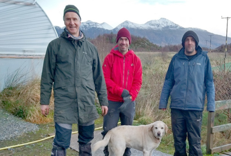 Volunteers at the Little Assynt tree nursery