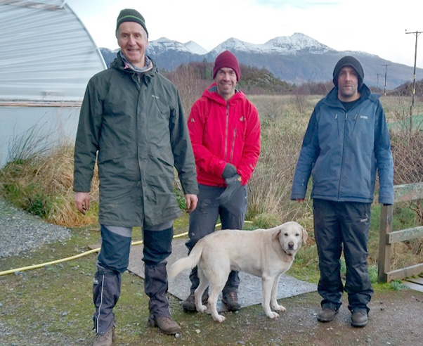 Volunteers at the Little Assynt tree nursery