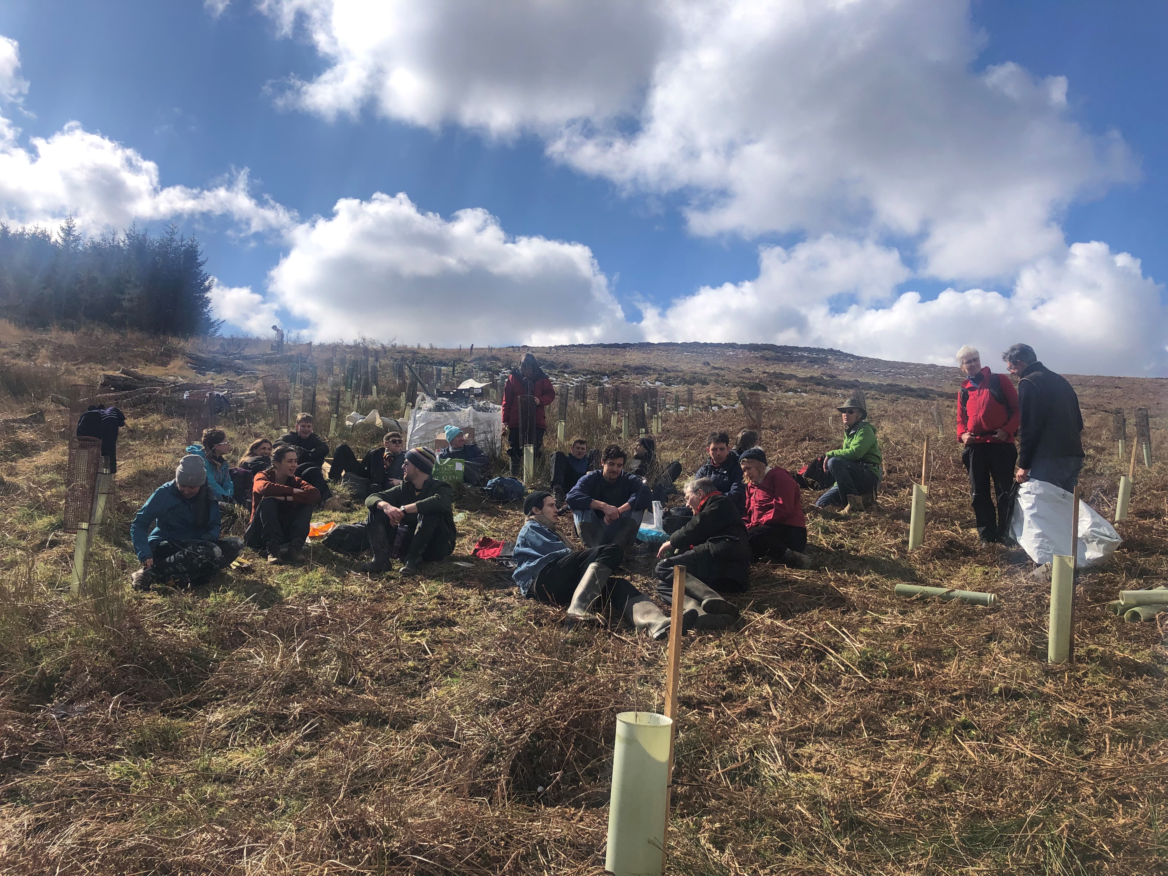 Jamies Wood at Glenlude - tree planting Apr 2022