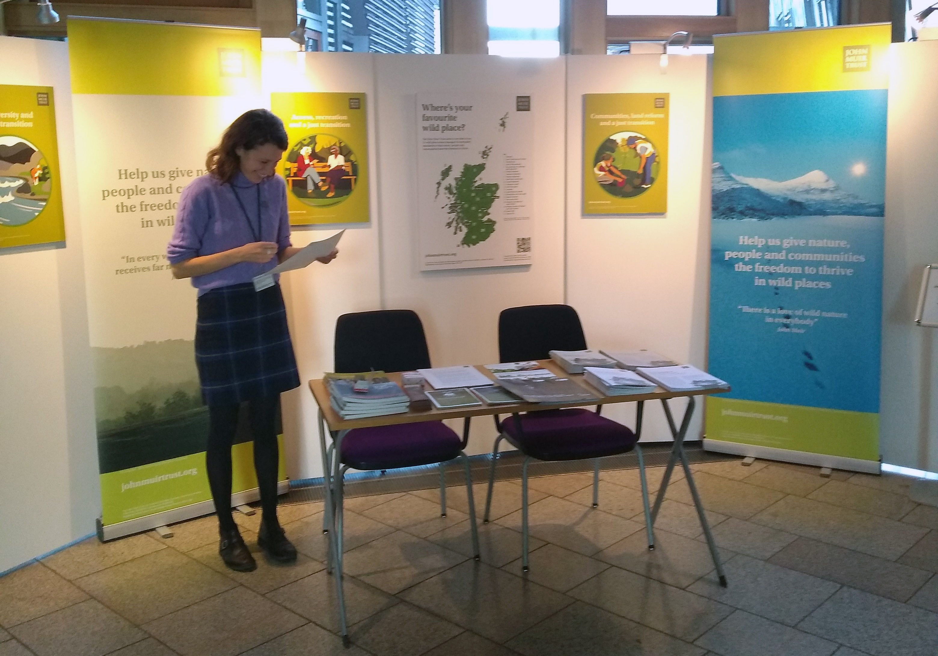 Scottish Parliament exhibition - Just Transition for Wild Places