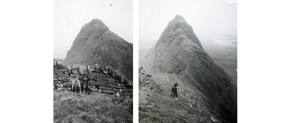 Robin Perry and Moira Bradley on Suilven in 1957