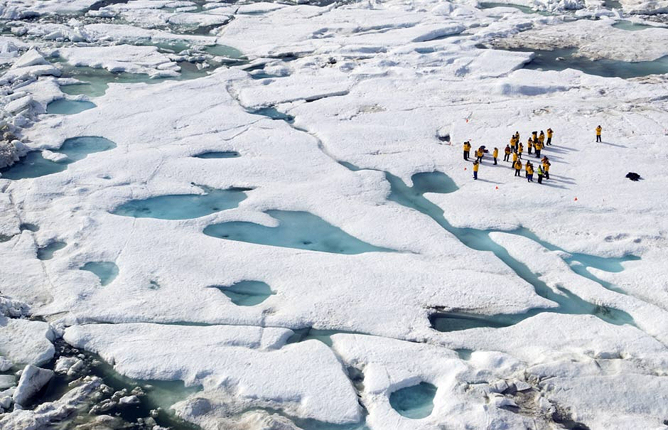 John Bevan - walking on the Arctic Ocean - July 2006