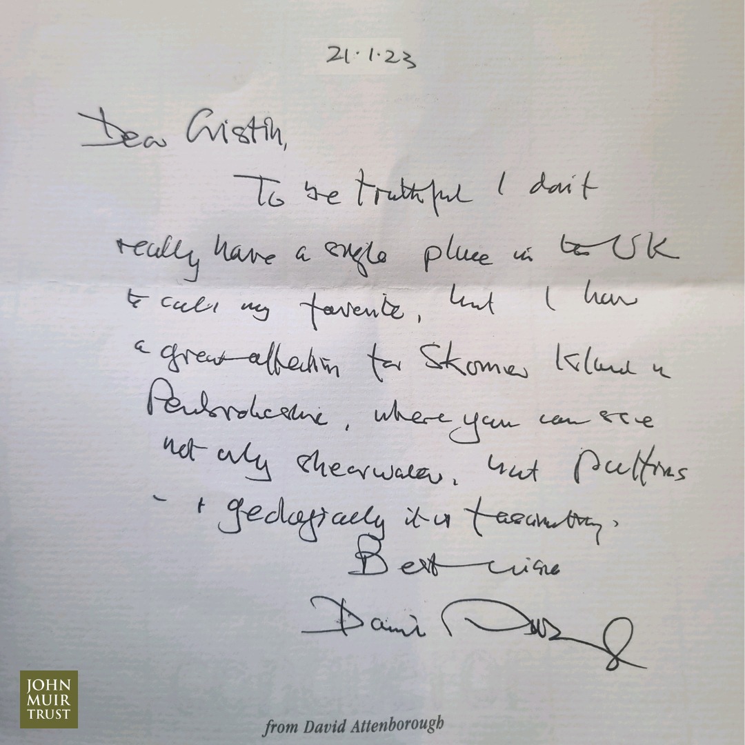Wild Places Survey - David Attenborough letter