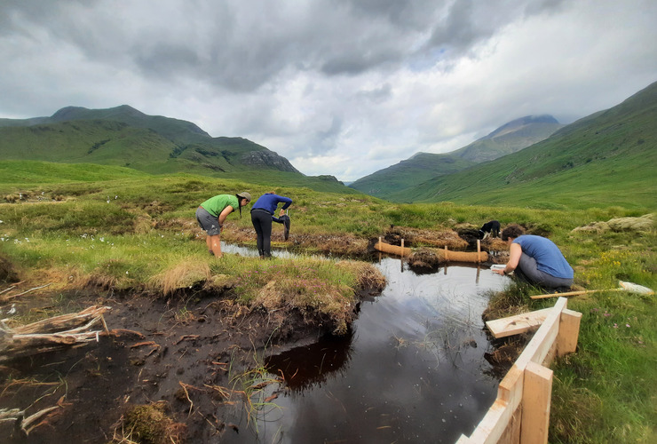 Peatland restoration survey at Nevis 2