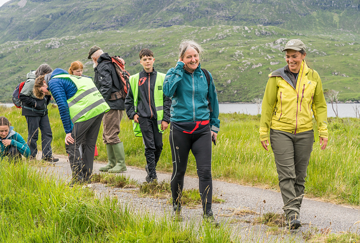 Maree Todd MSP and JRs hunt orchids at Quinag 2