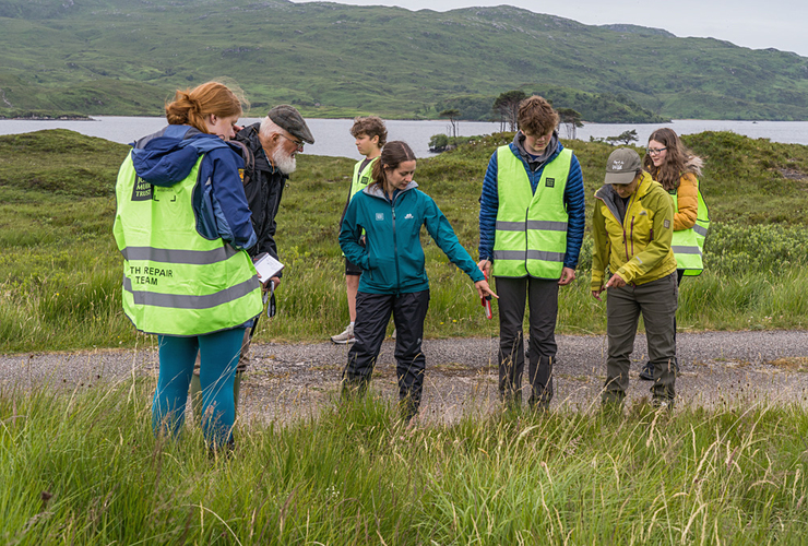 Maree Todd MSP and JRs hunt orchids at Quinag 4