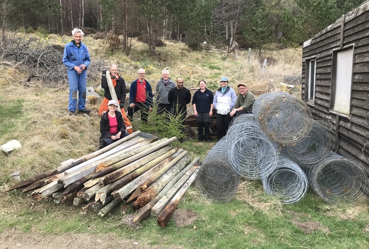 NE Scotland Local Members workparties 2023 - deer fence removal team