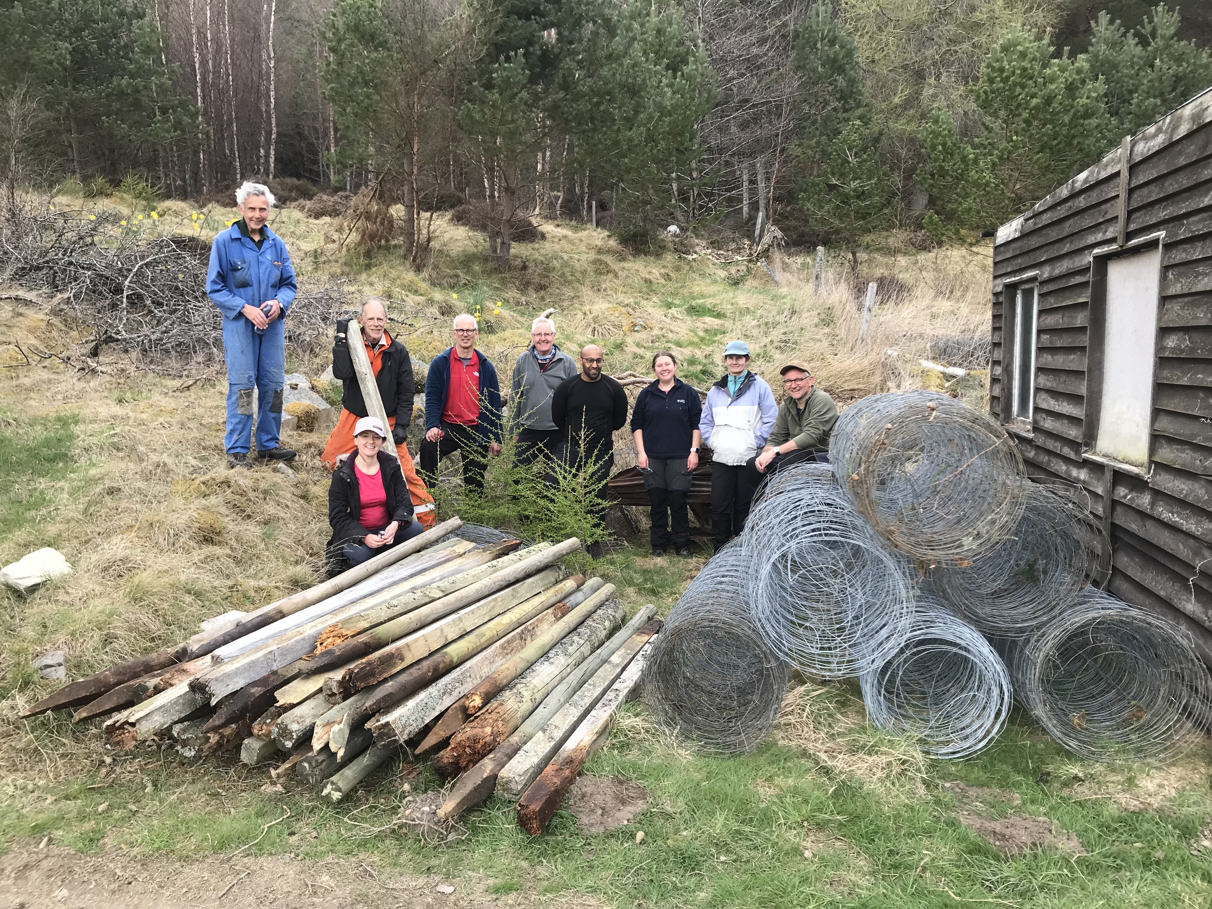 NE Scotland Local Members workparties 2023 - deer fence removal team