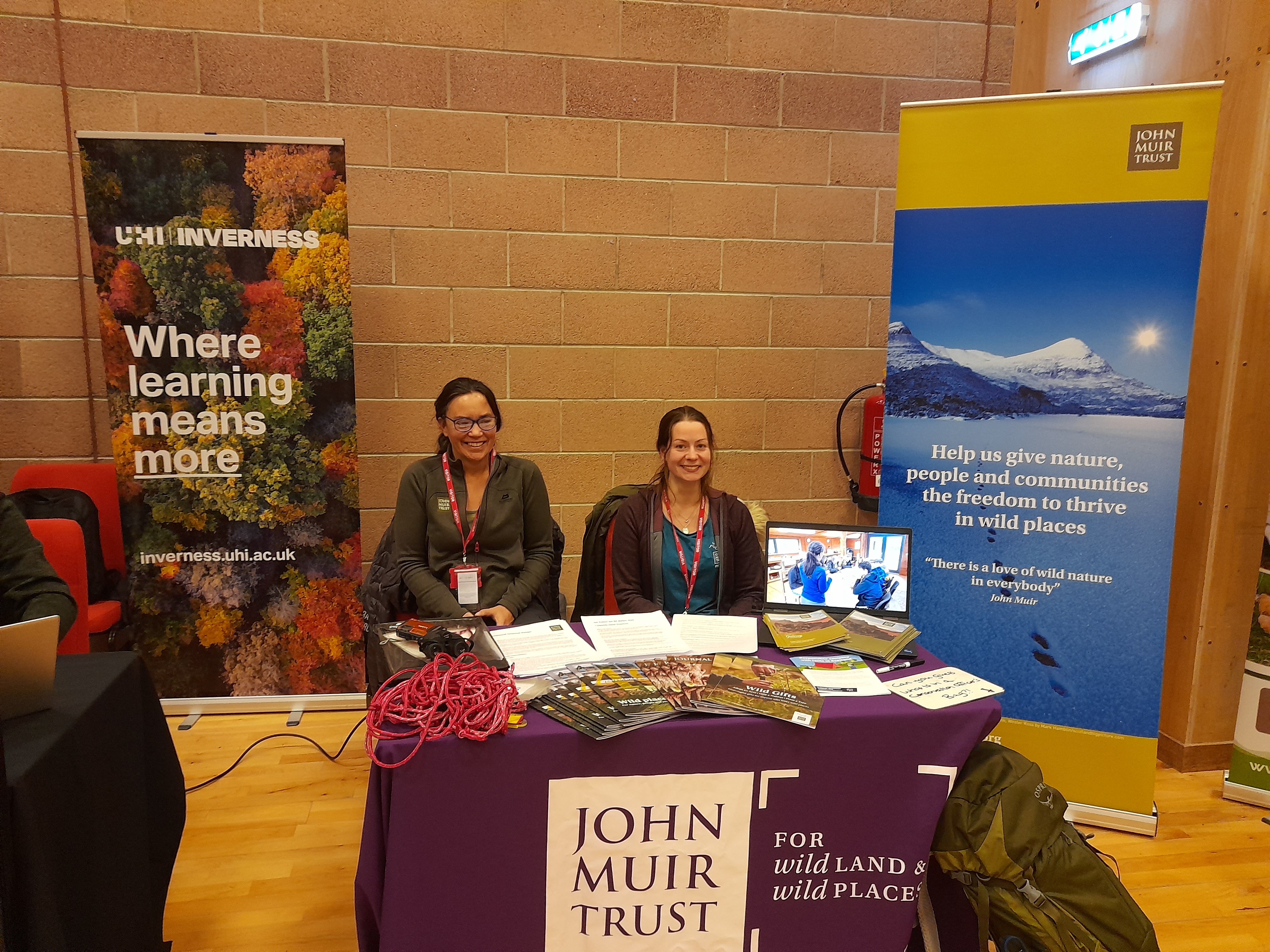 Romany and Kat at Ullapool careers fair 2023