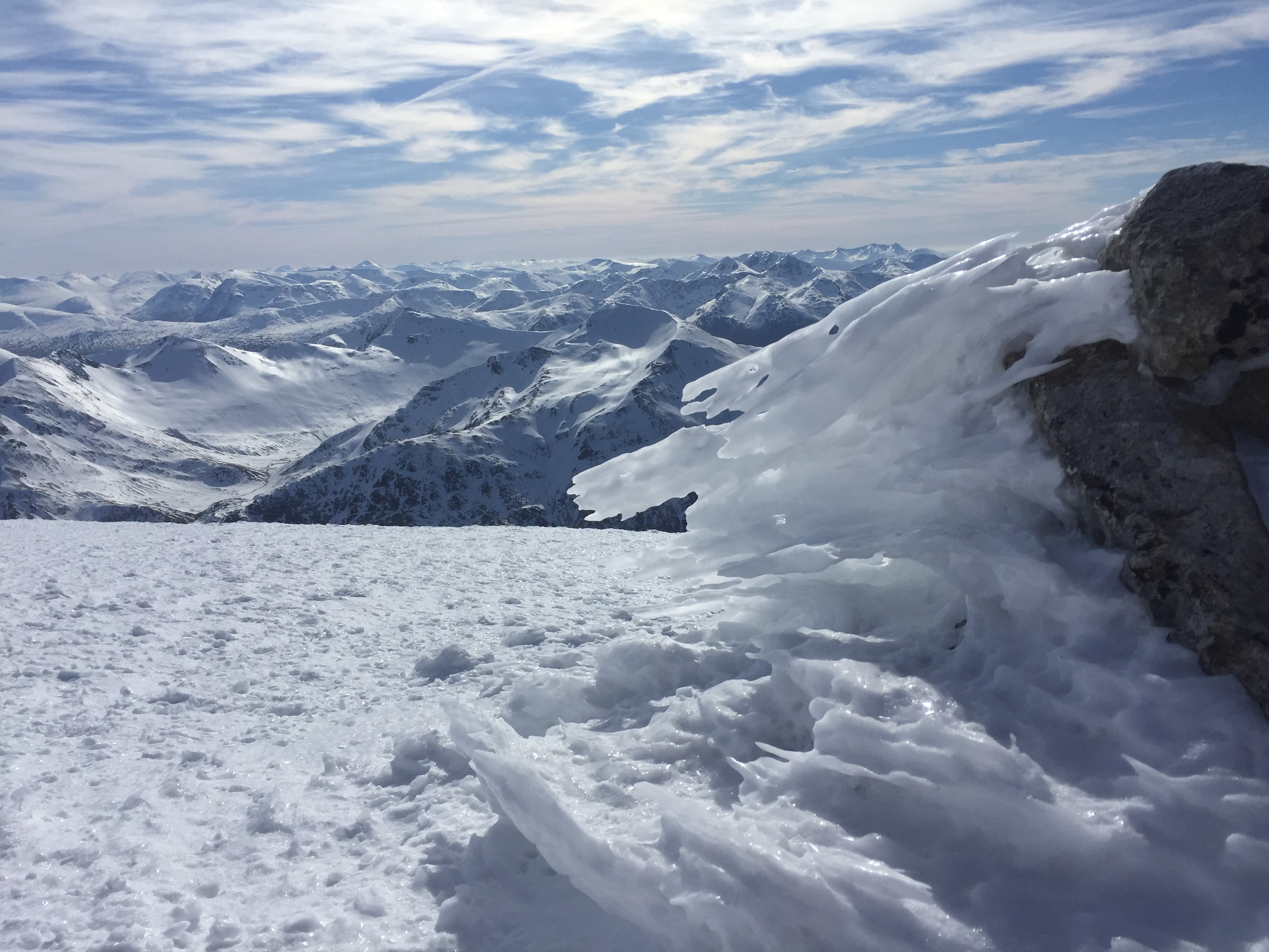 Ice formation and snowy mountains - Summit of Nevis