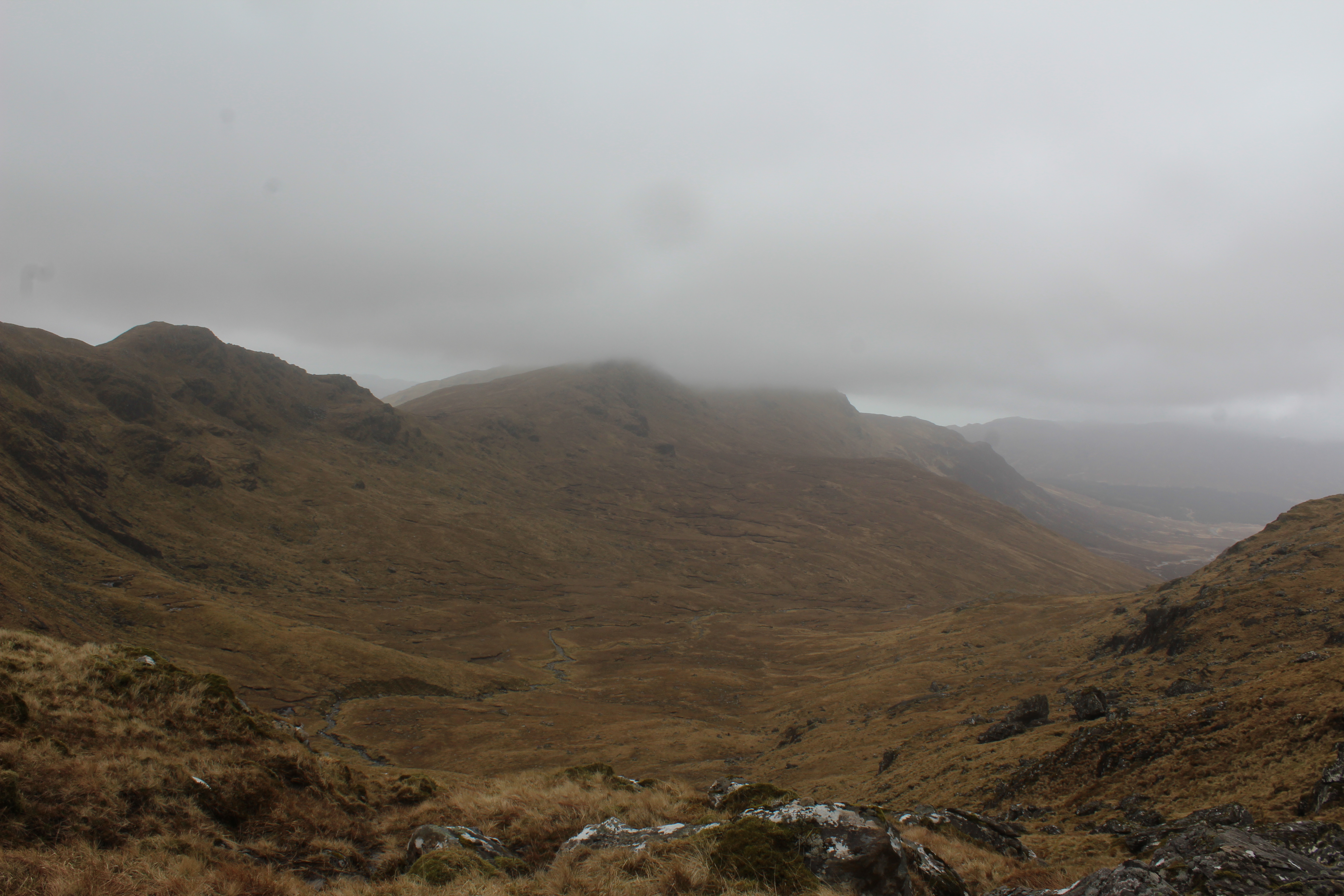 Knoydart - View from Coire Dhorrcail, Heather Graham