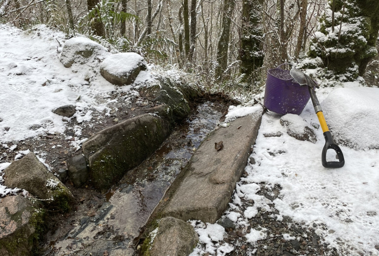 Steall Gorge path - clearing drains