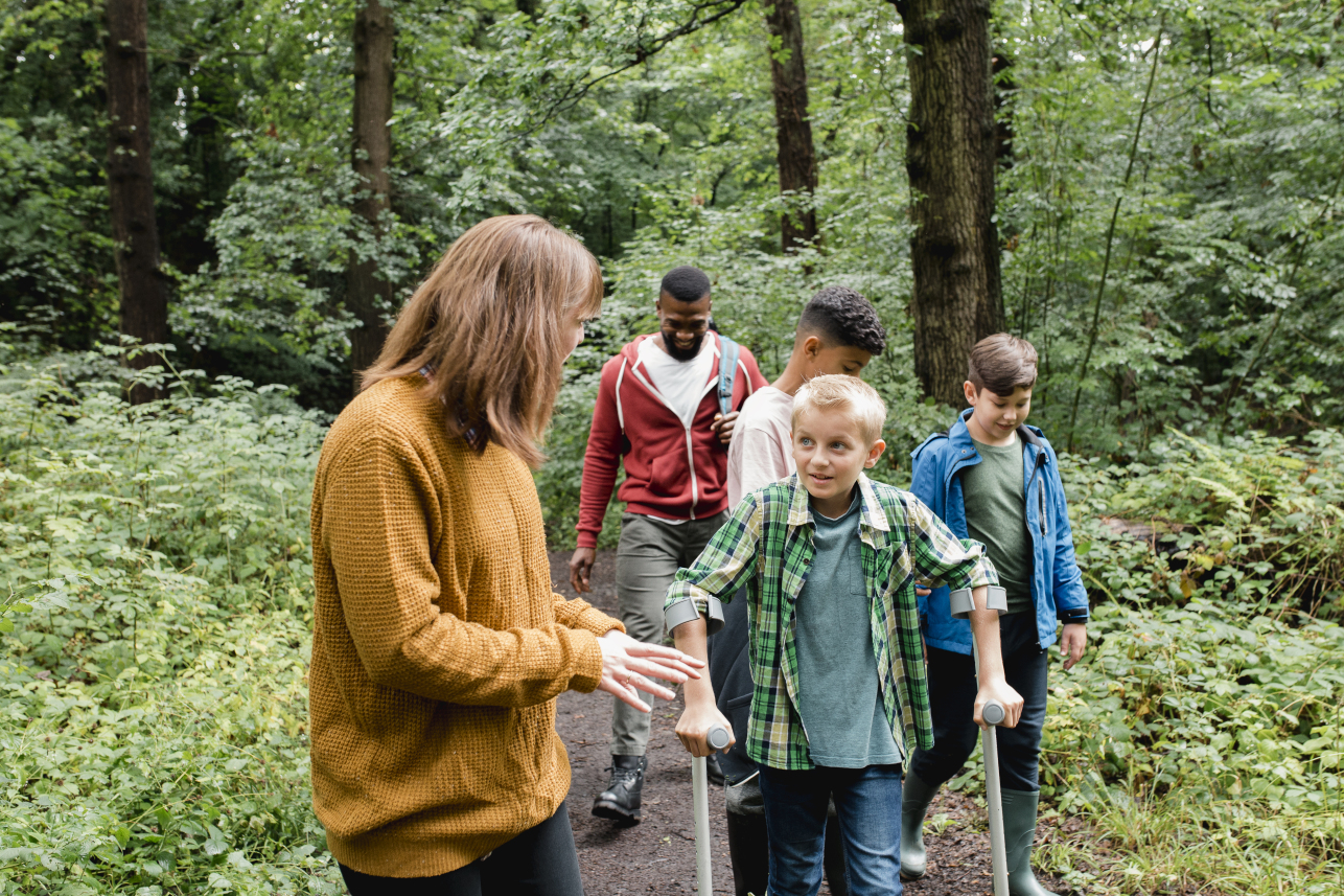 Diverse school field trip