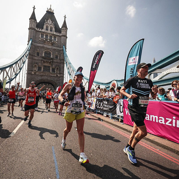 TCS London Marathon 2025 - Isla on Tower Bridge