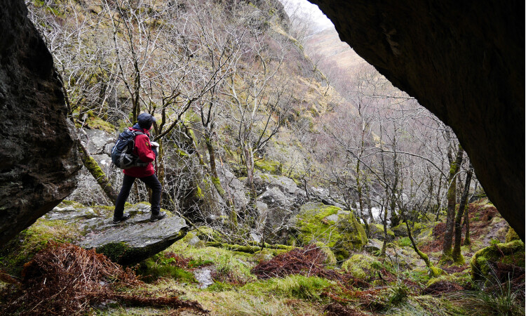 hidden cave in the Gorge