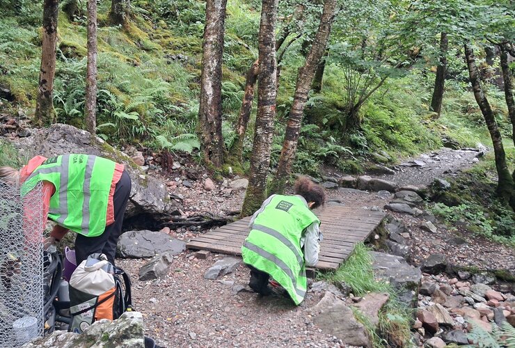 Steall pathwork - conservation volunteer day 1