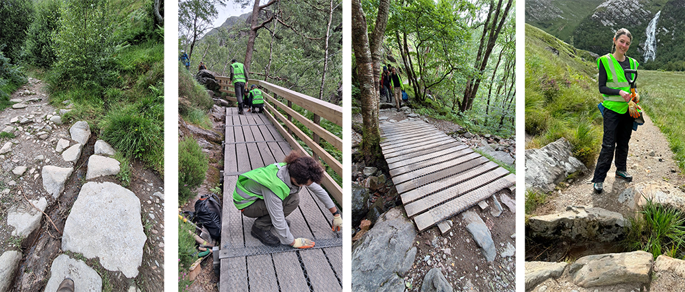 Steall pathwork - conservation volunteer day 2