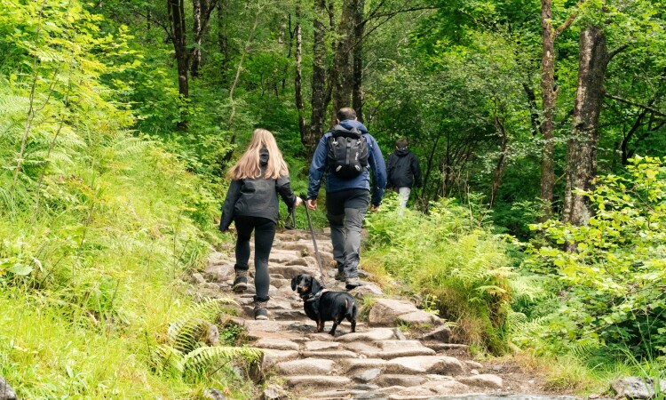 Steall Gorge Appeal - family on path