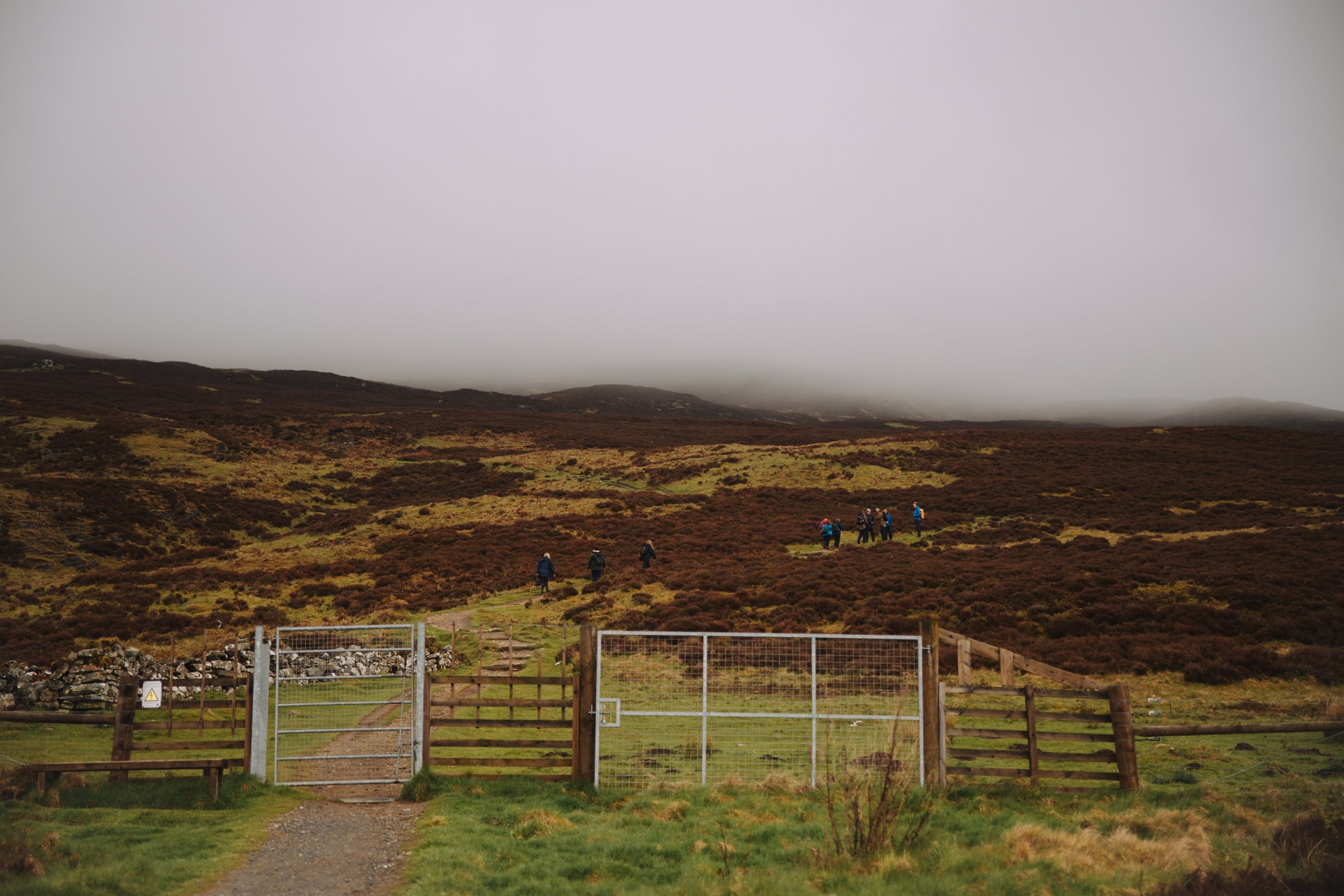 Fence and gate on Schiehallion summit path